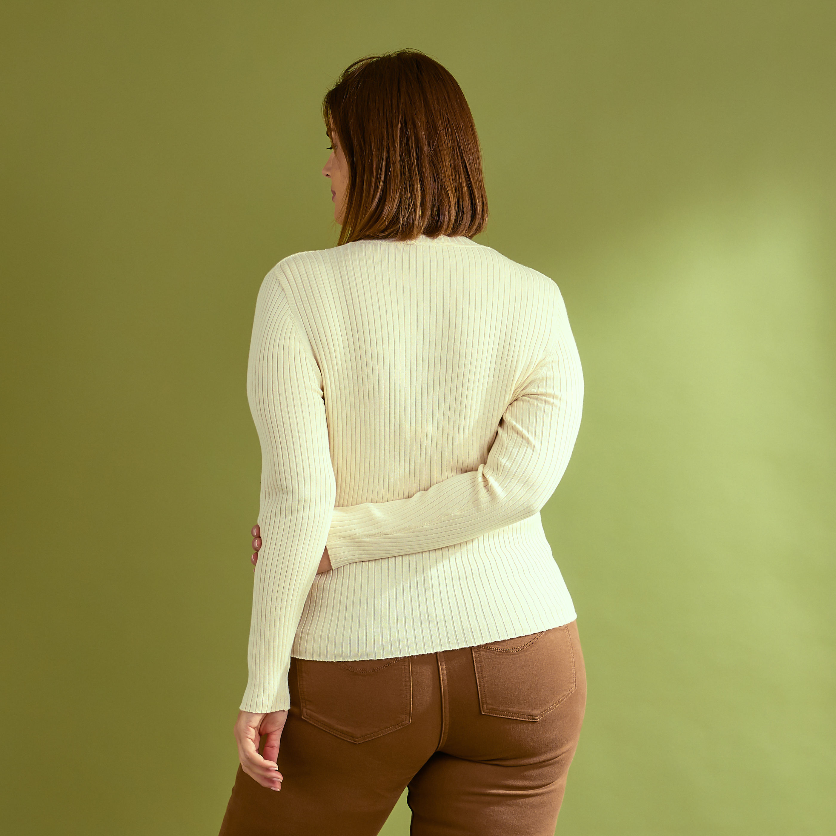 Pull col montant femme