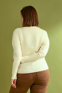 Pull col montant femme