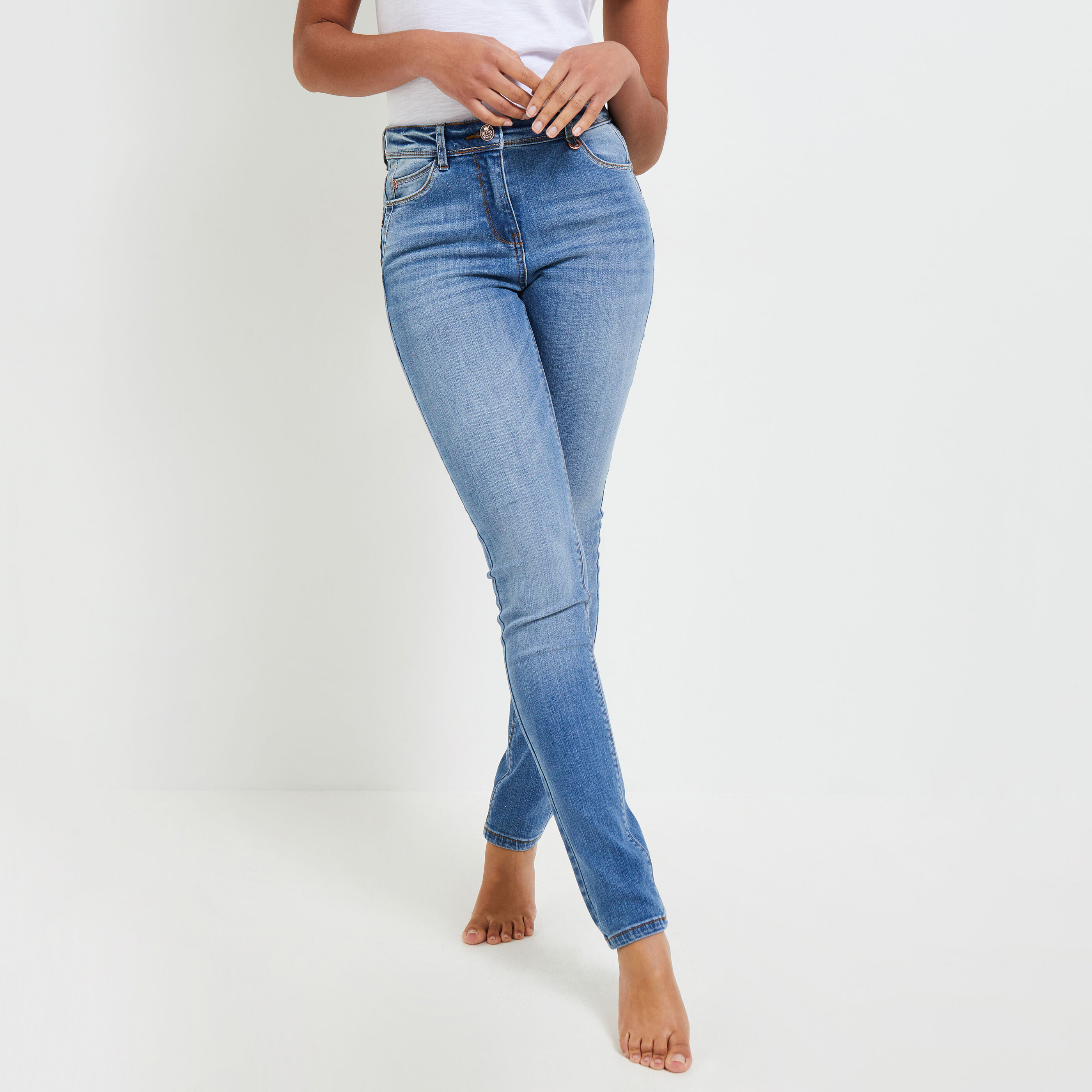 Jean slim push up RIO femme STONE Graindemalice