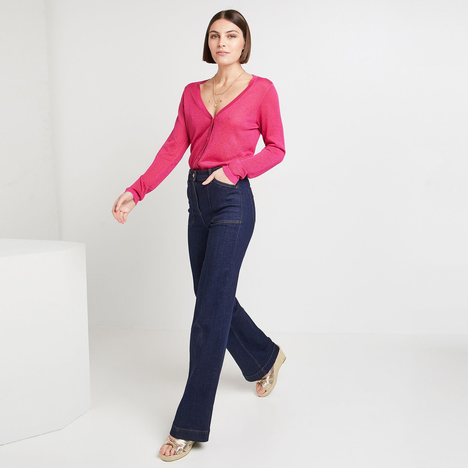 Gilet lurex femme