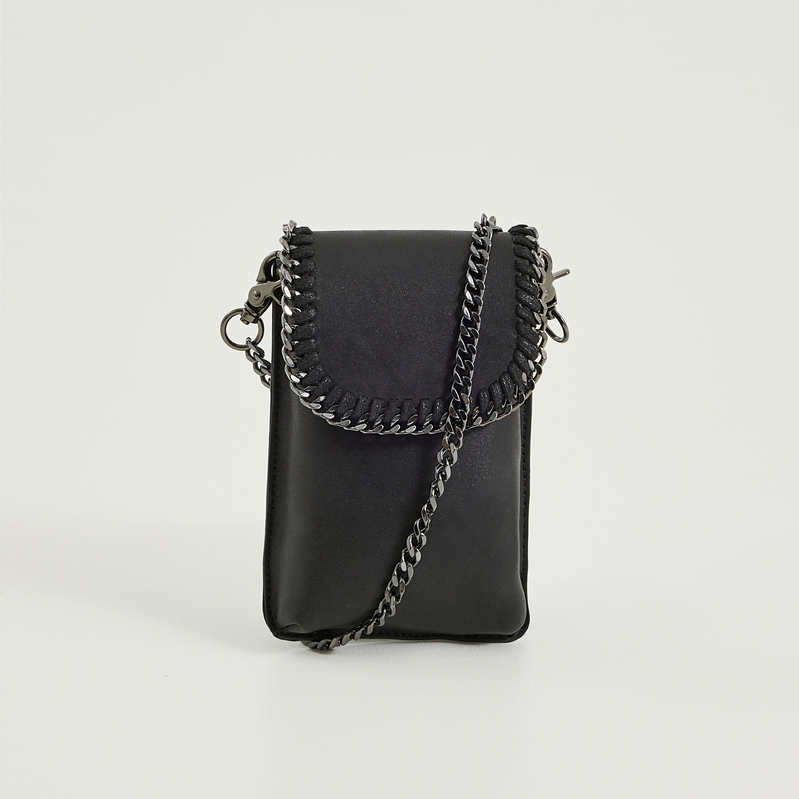 Pochette t&eacute;l&eacute;phone &agrave; rabat femme