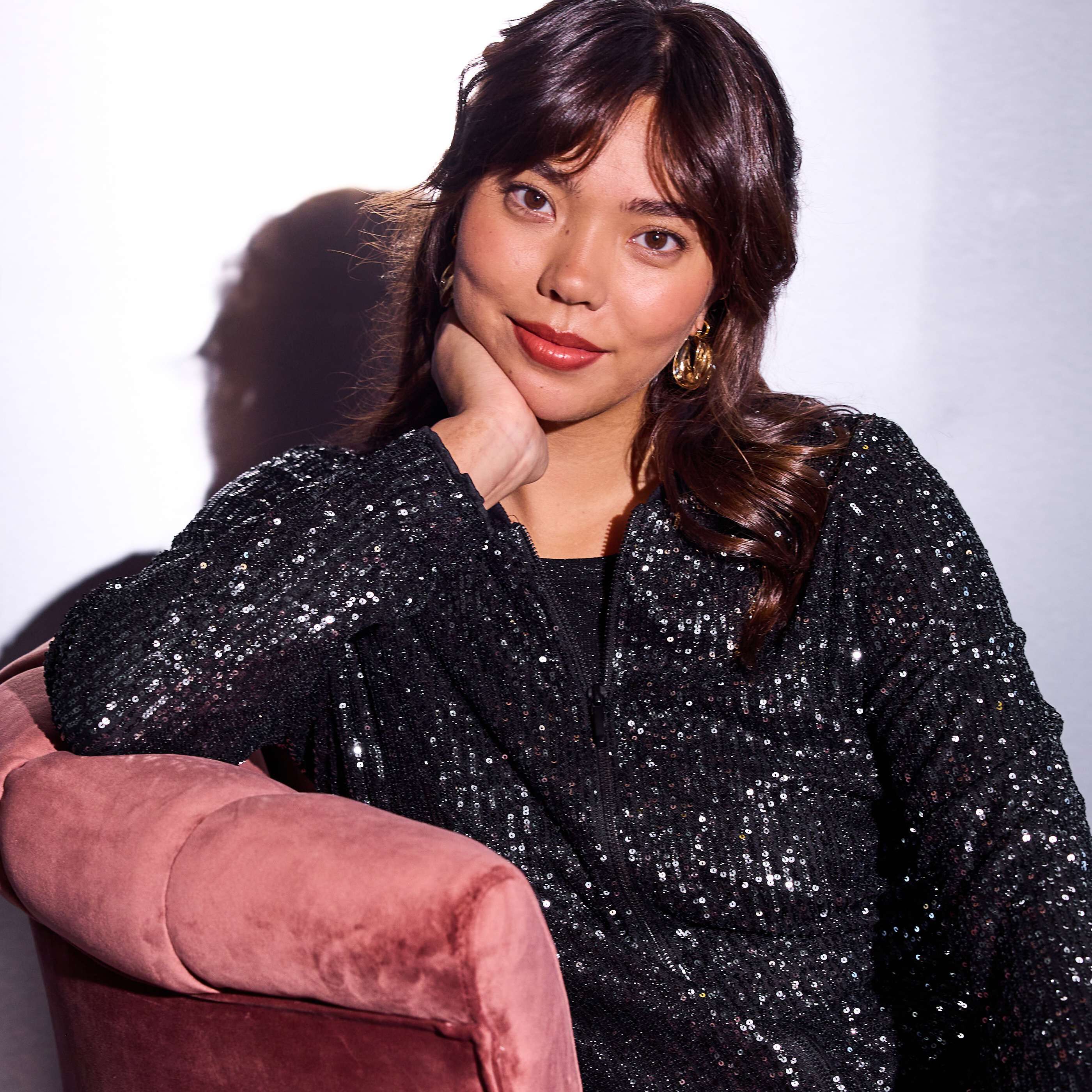 Bombers paillettes femme