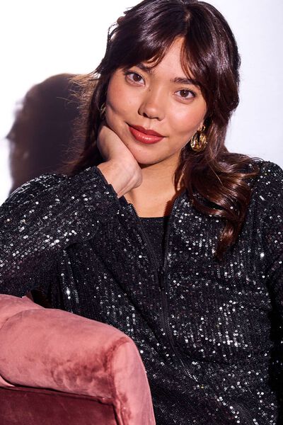 Bombers paillettes femme