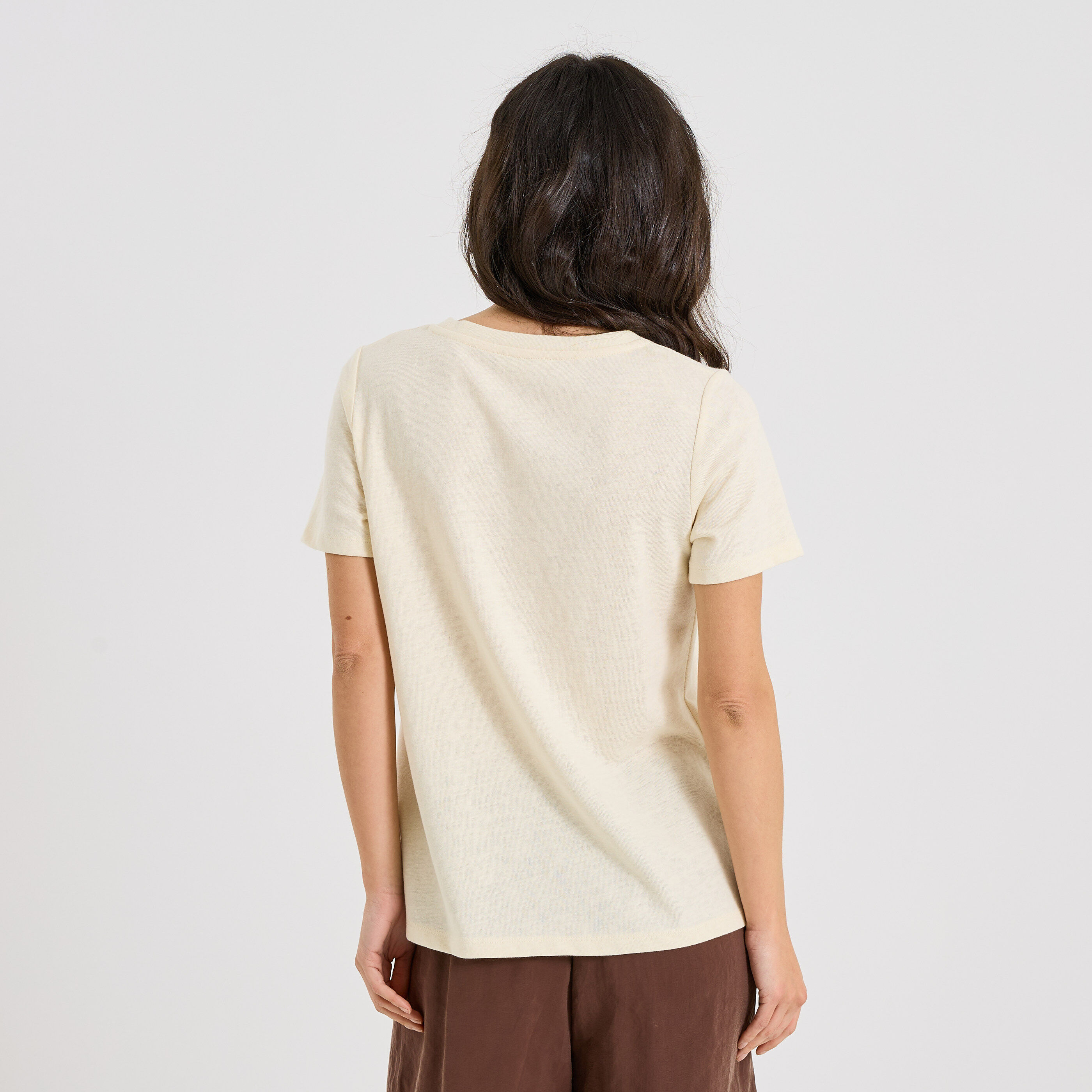 T-shirt palmiers strass femme