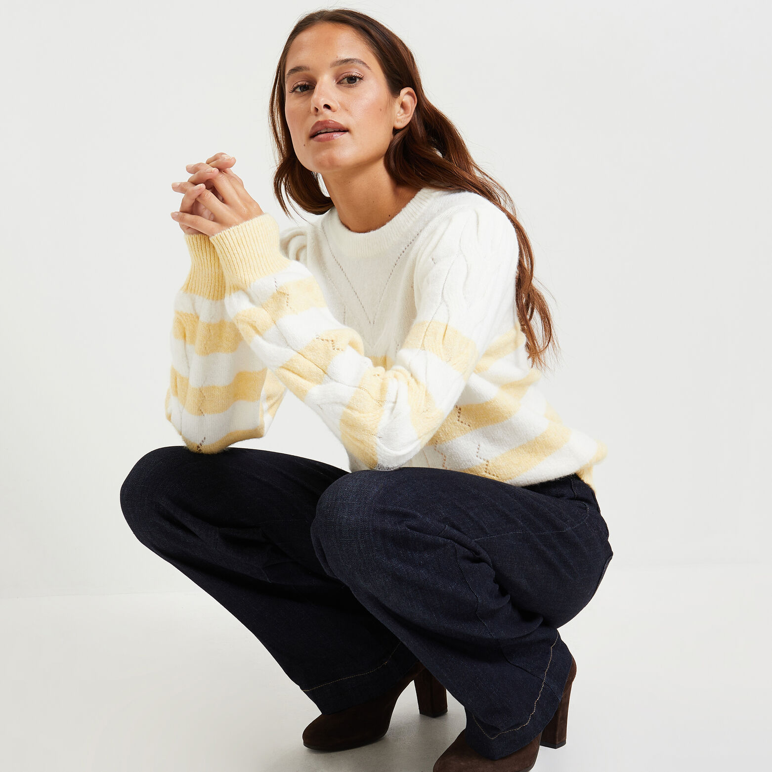 Pull rayé femme