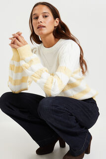 Pull rayé femme