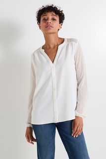 Chemise col V femme