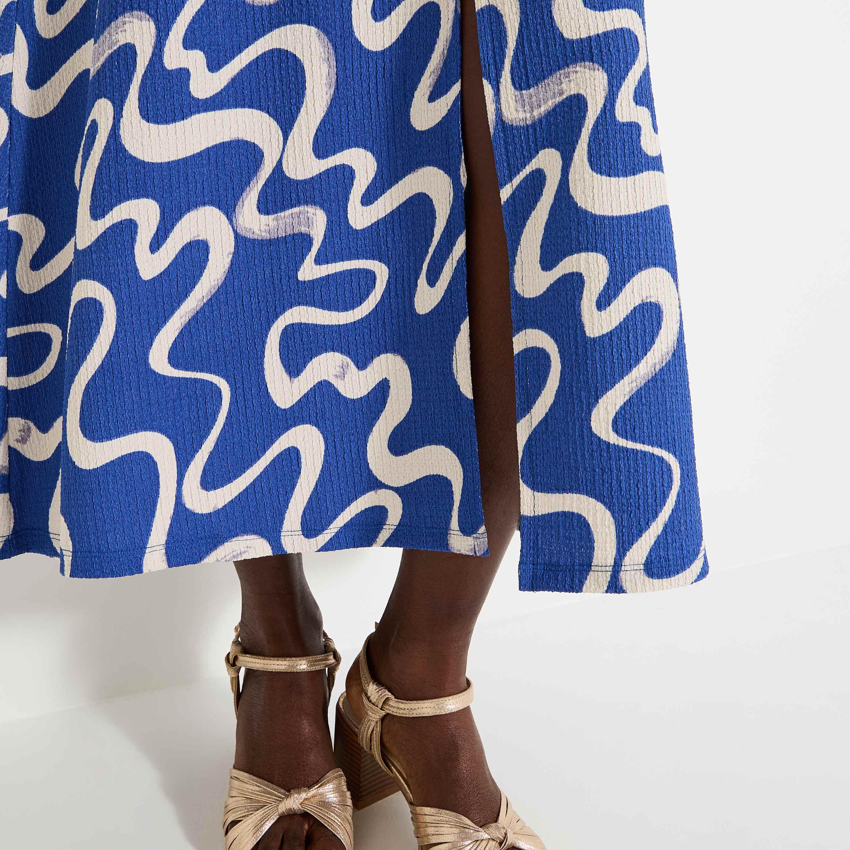 Robe longue en maille femme