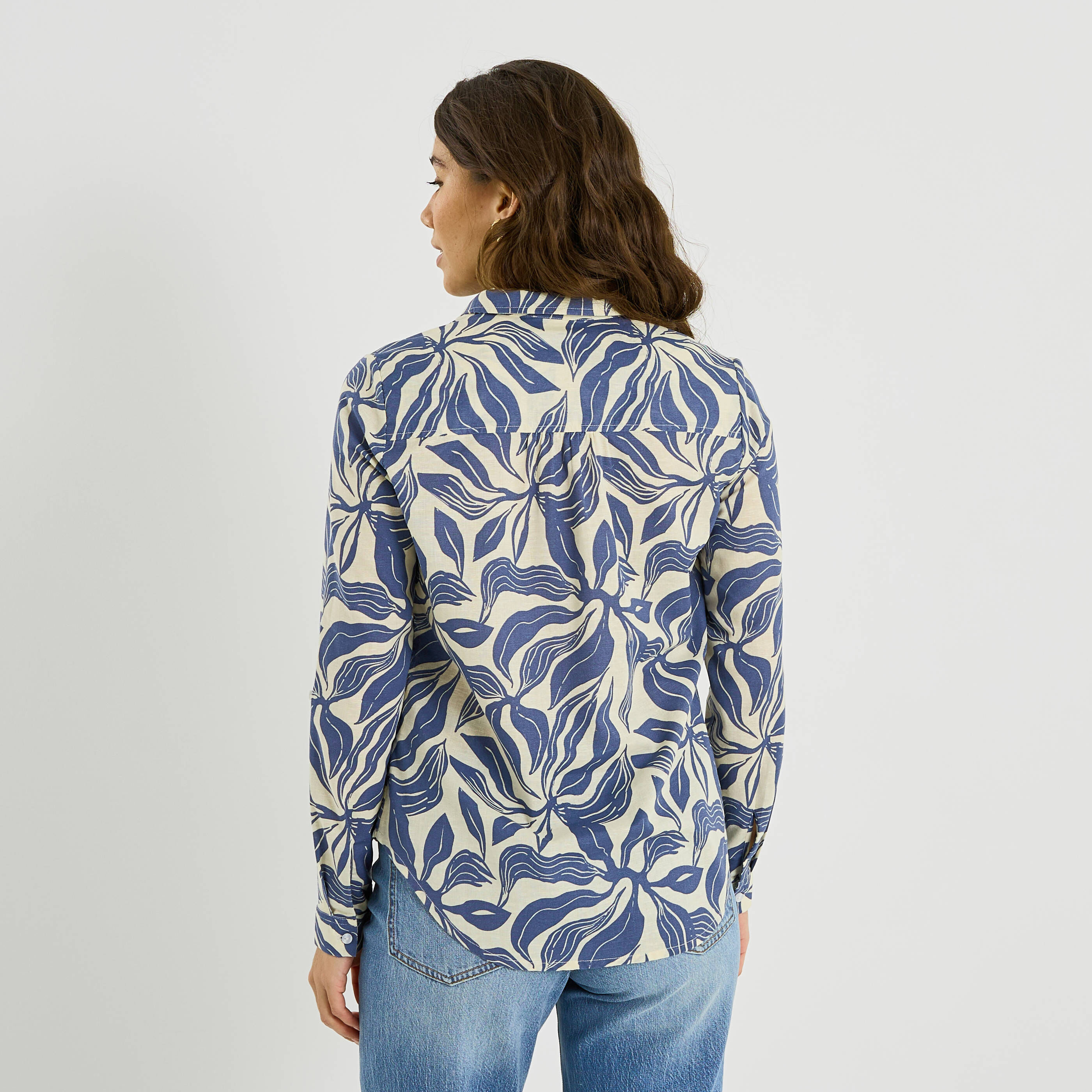 Blouse motif floral femme