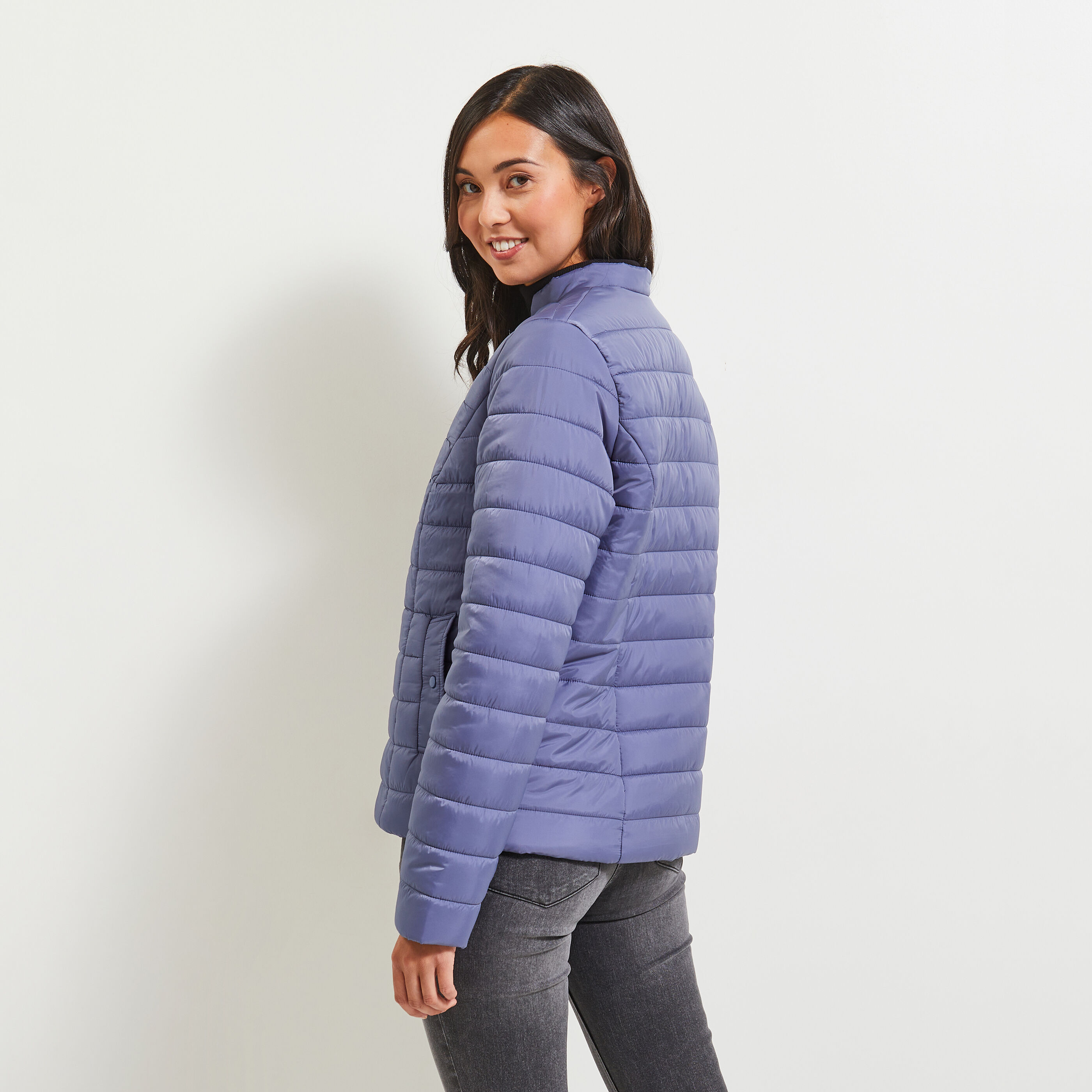 Doudoune legere femme BLEU Graindemalice