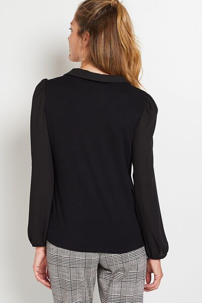 T-shirt bi matière femme