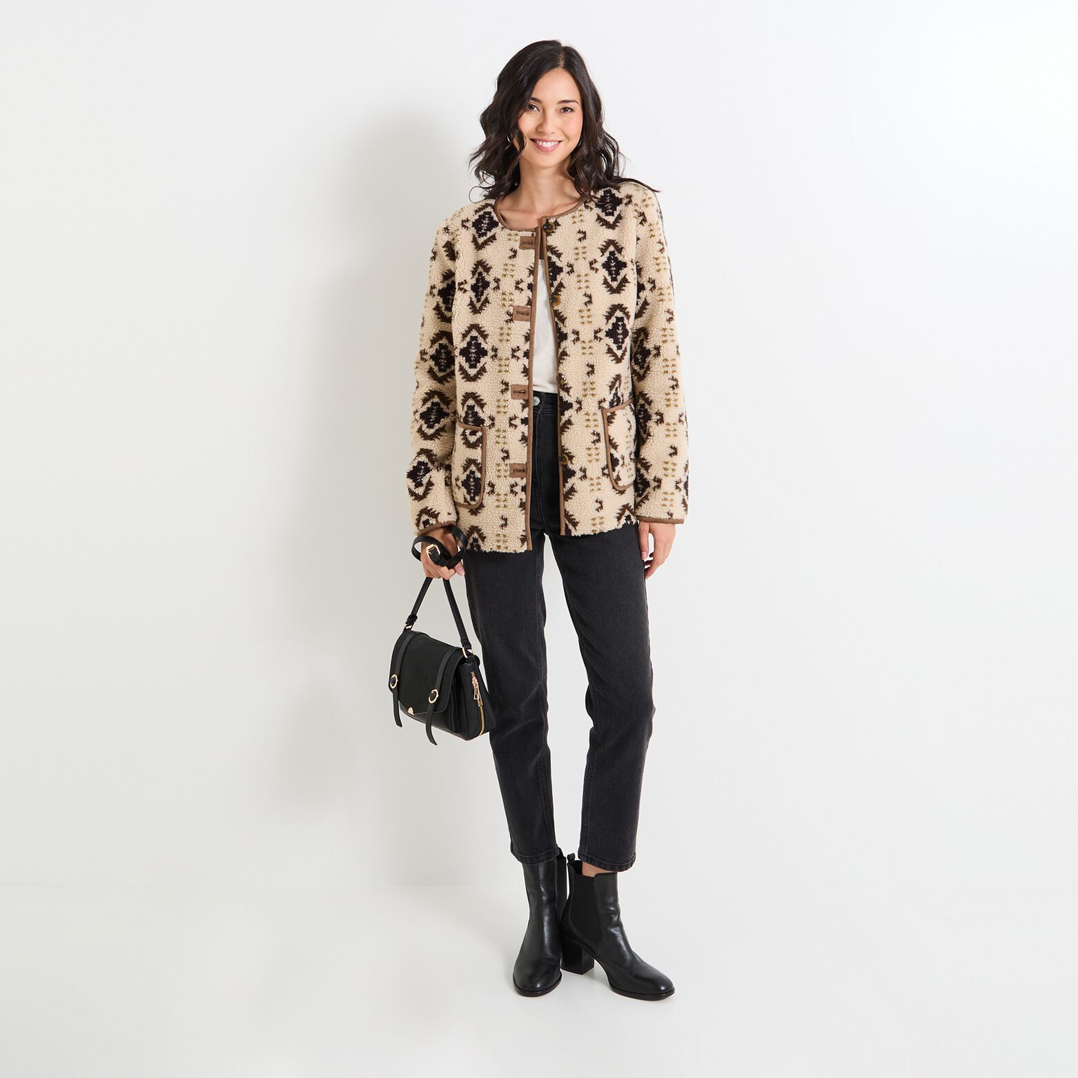 Manteau bouclette femme