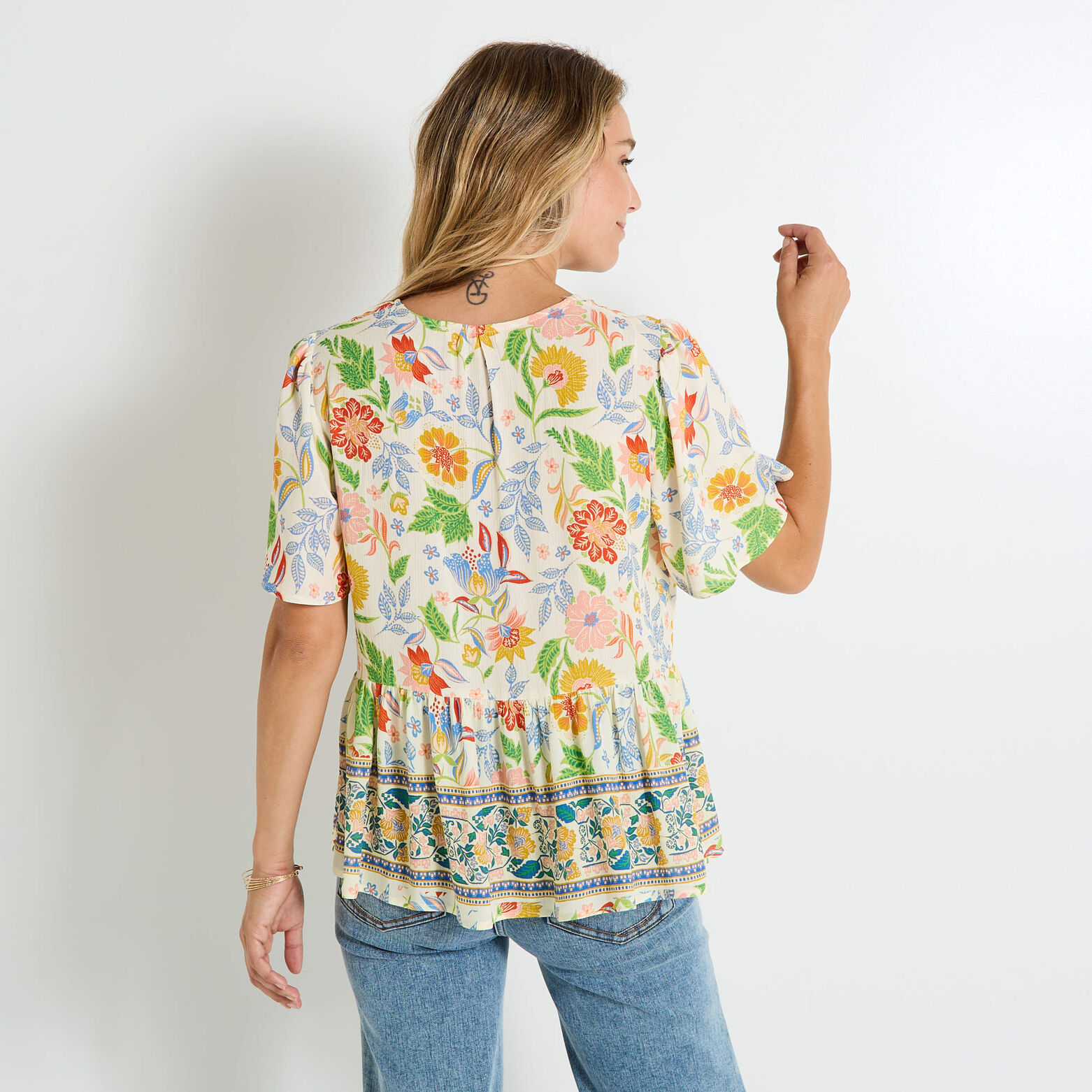 Blouse fluide imprimé floral femme