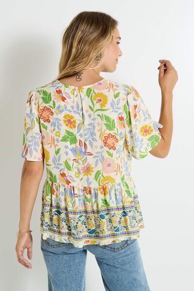 Blouse fluide imprimé floral femme