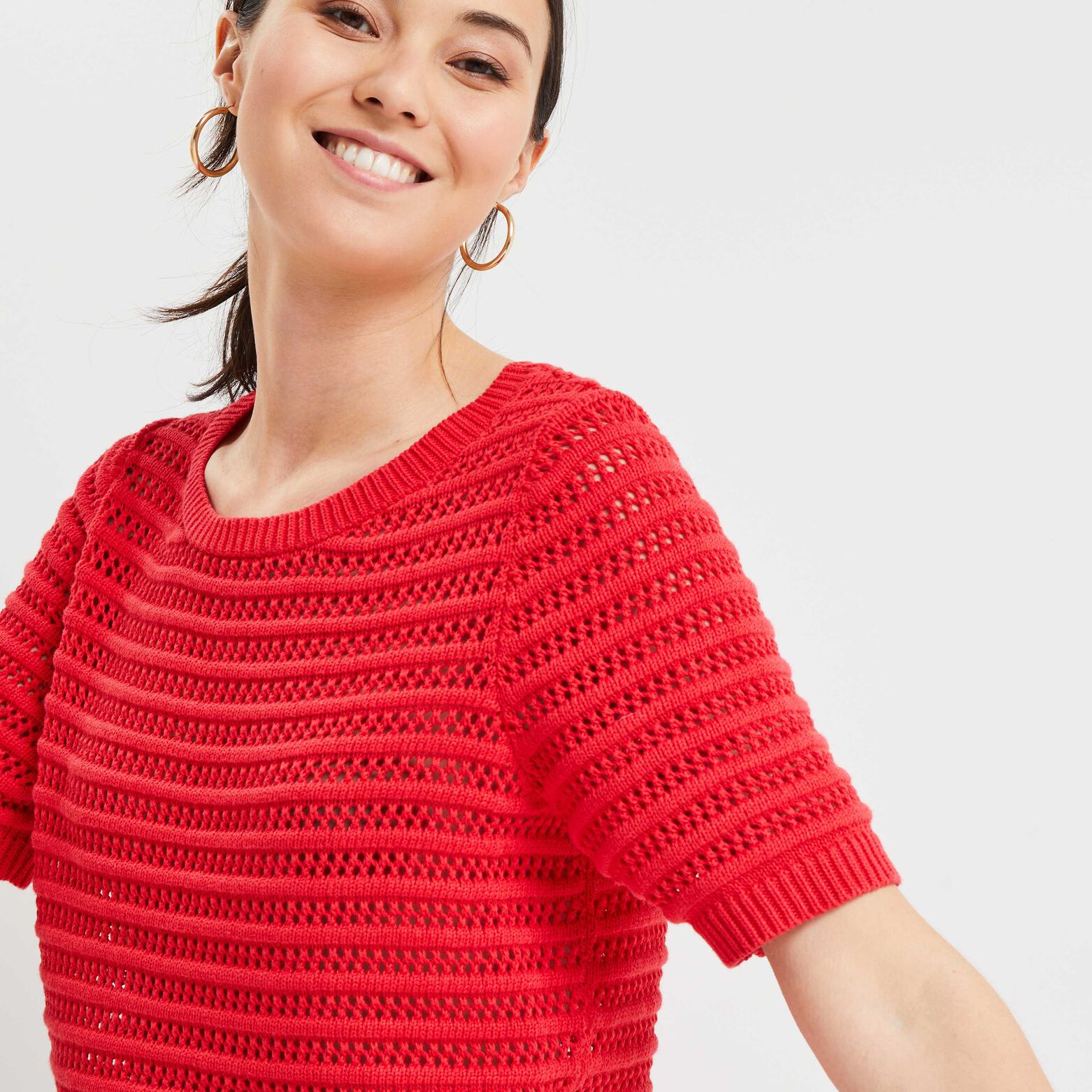 Pull ajouré femme