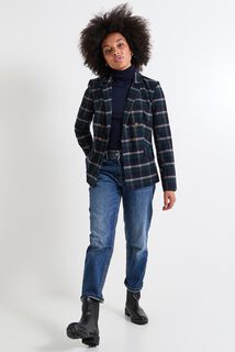 Blazer à carreaux femme