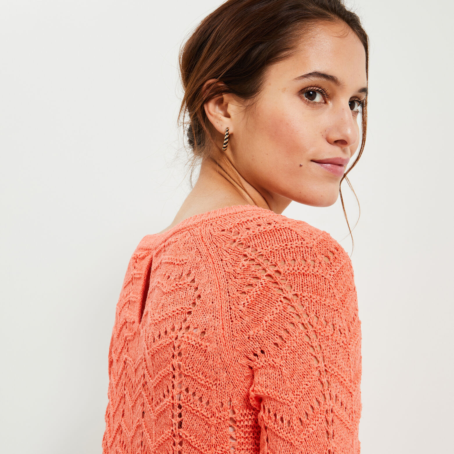 Pull tricot fantaisie femme