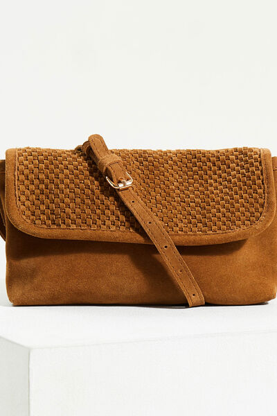 Sac souple en croûte de cuir femme