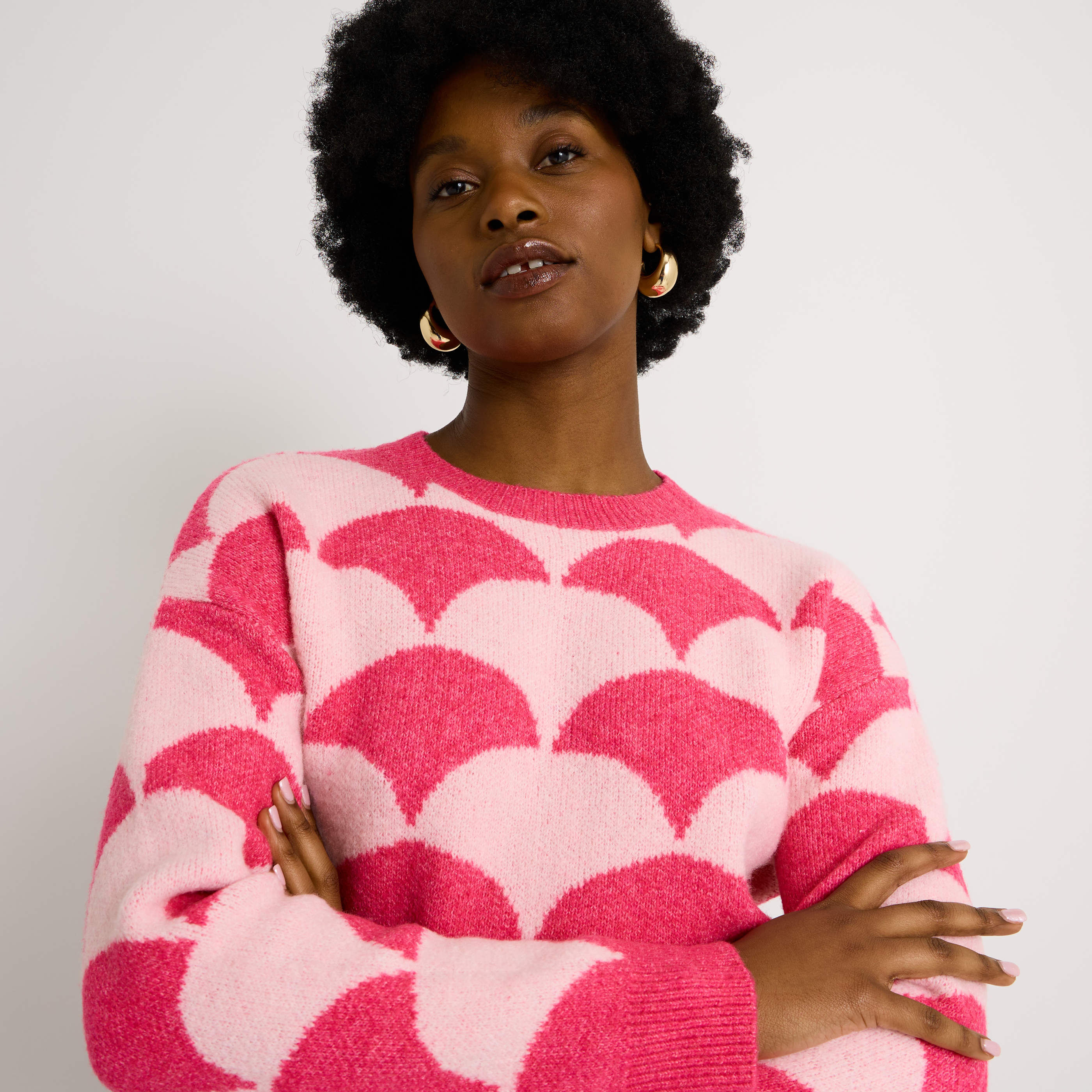 Pull en jacquard bicolore femme