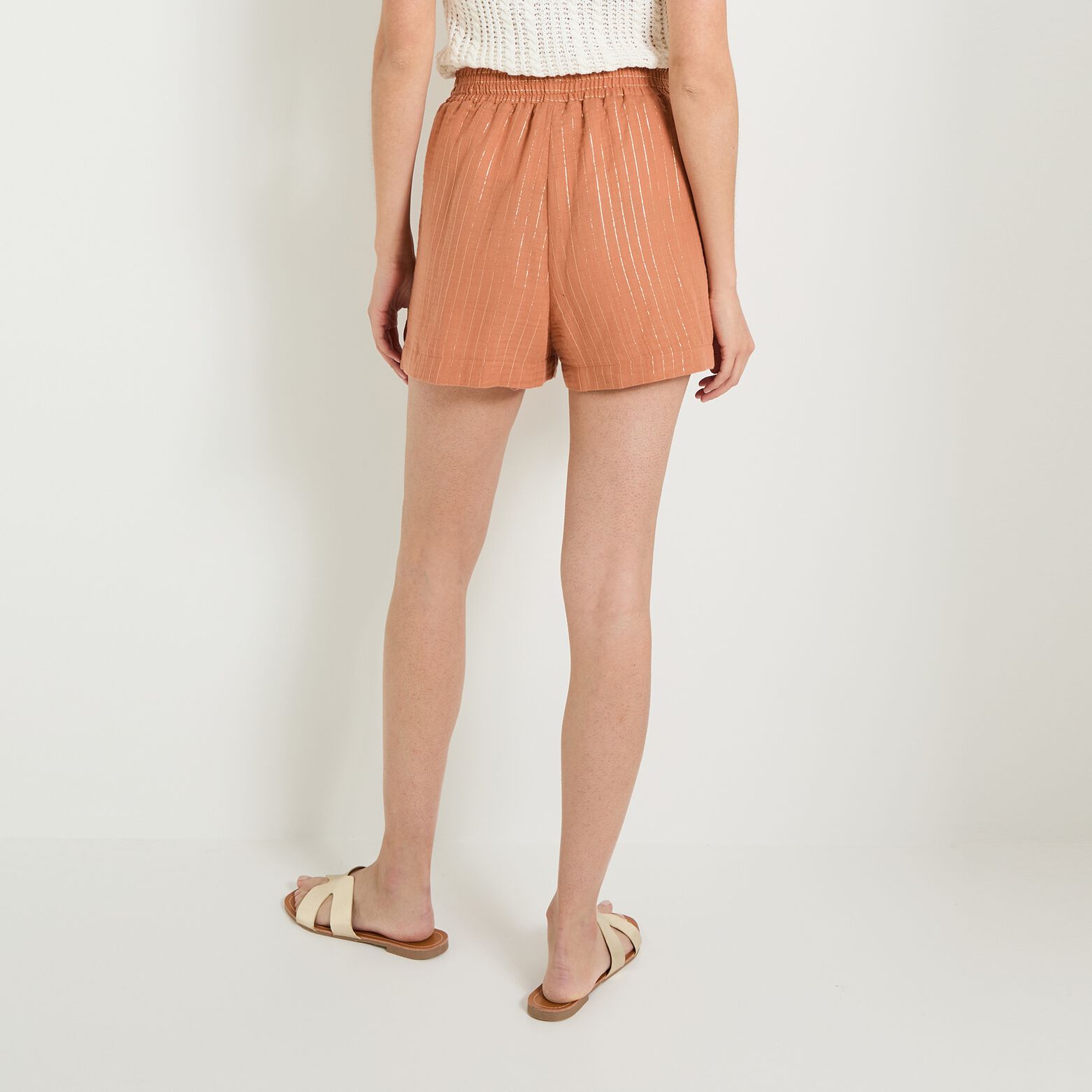 Short gaze de coton femme