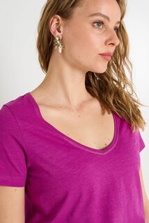 T-shirt col V femme