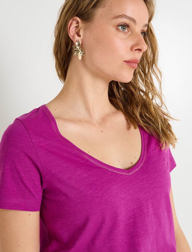 T-shirt col V femme
