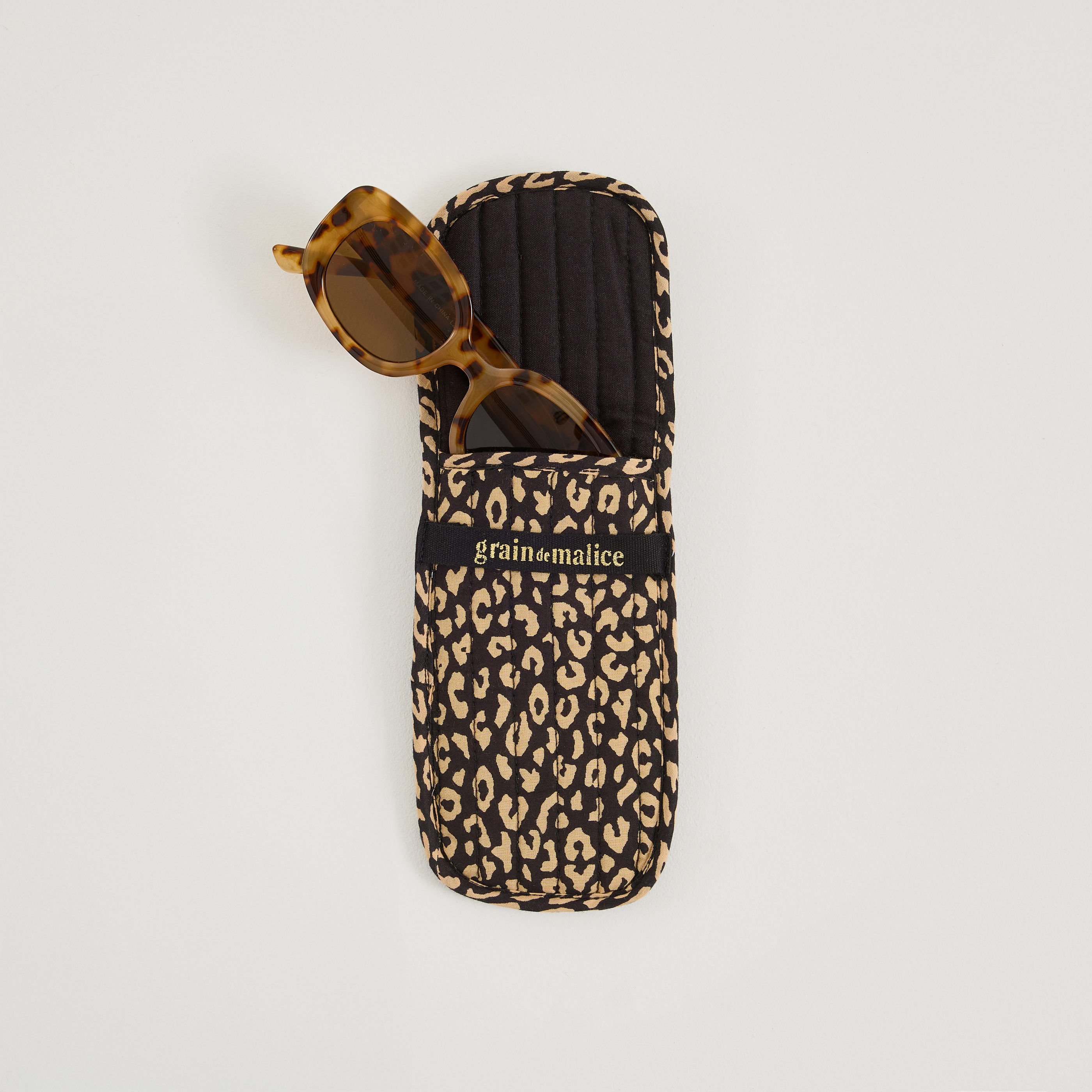 Etui &agrave; lunettes imprim&eacute; l&eacute;opard femme