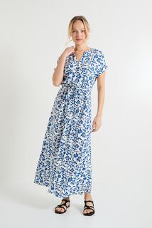 Robe longue imprimée femme