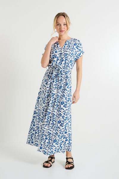 Robe longue imprimée femme