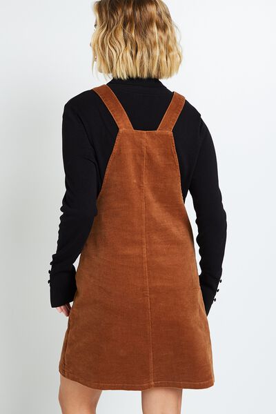 Robe salopette en velours femme