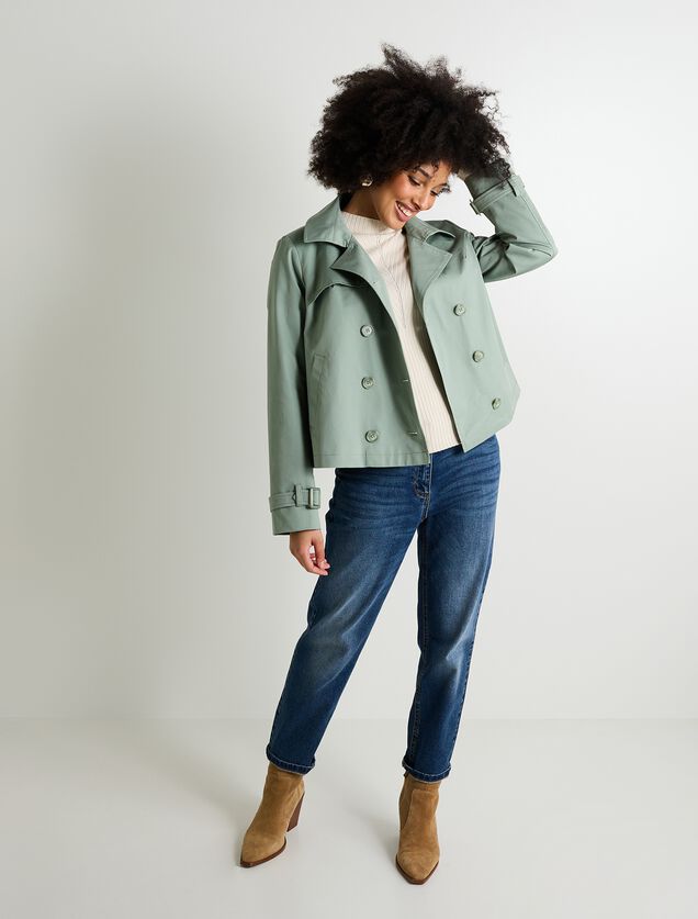 Trench court femme