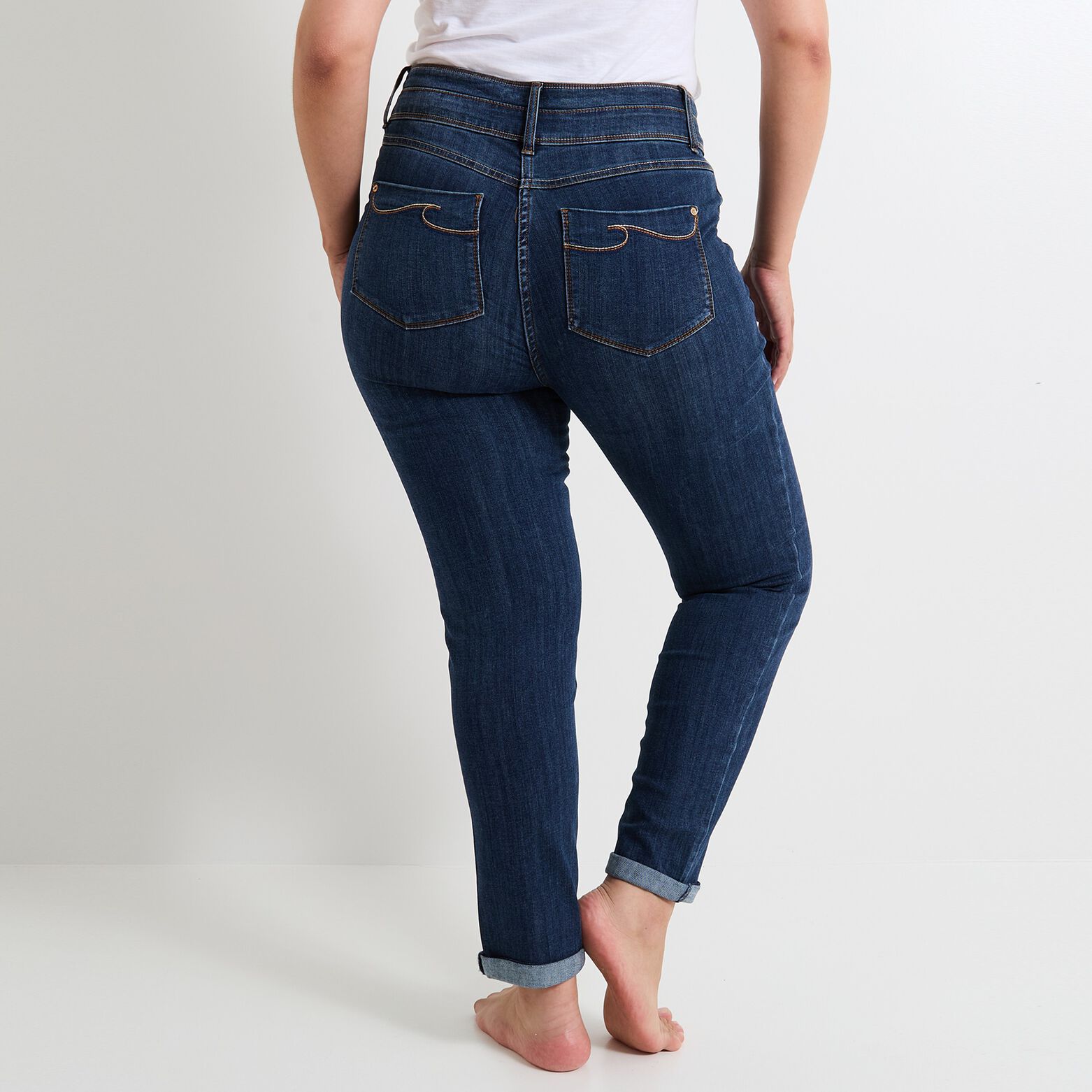 Jean raccourci taille haute HANOI femme