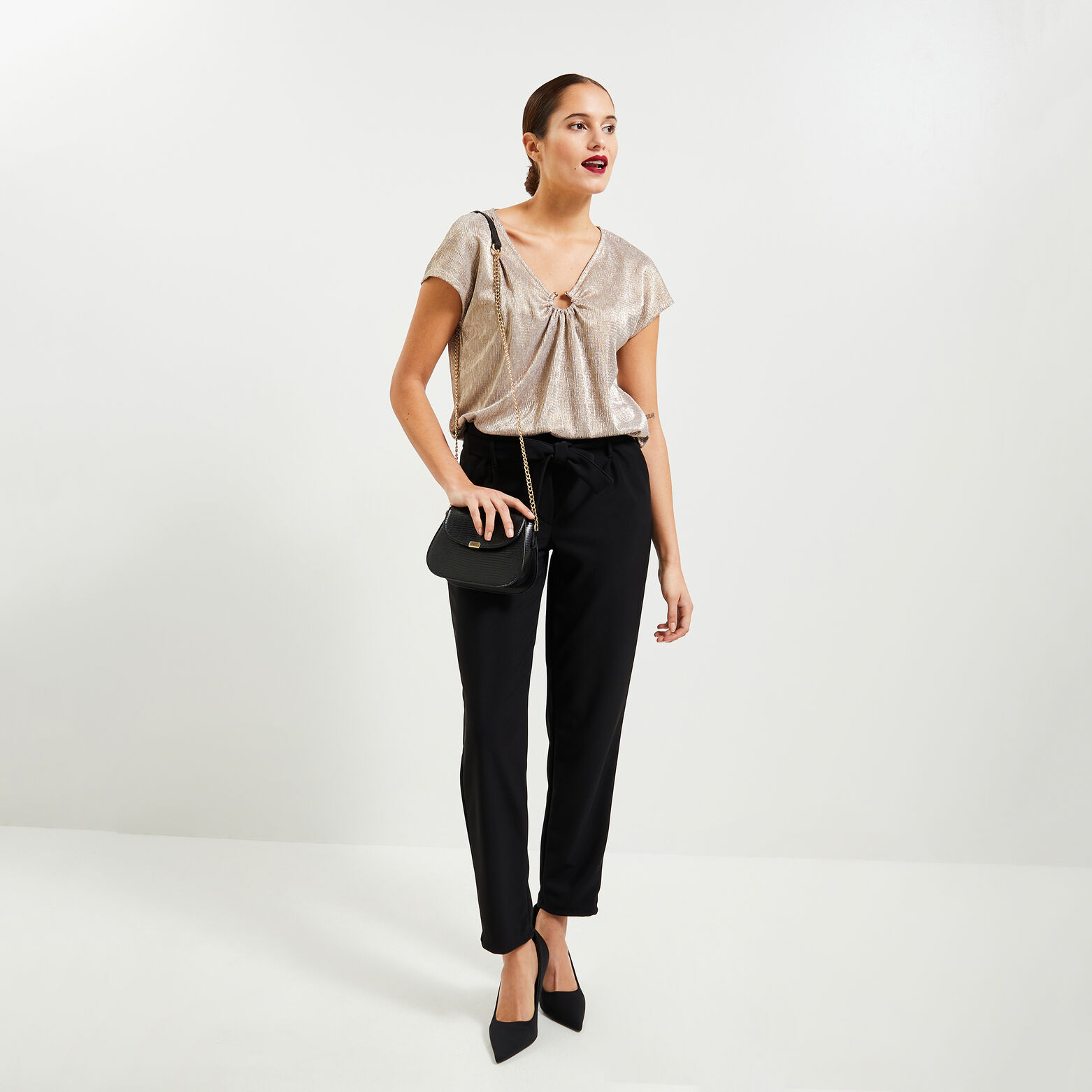 Tshirt col V femme