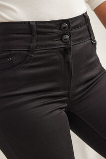 Jean raccourci taille haute femme