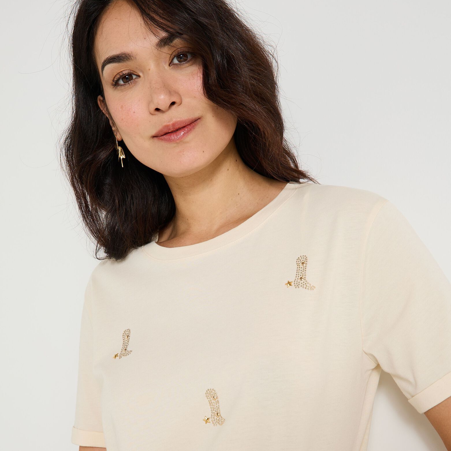 T-shirt col rond femme