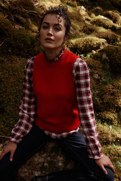 Pull sans manches femme
