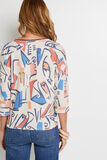 T-shirt col rond imprimé femme