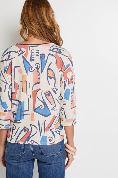 T-shirt col rond imprimé femme