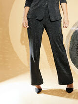 Pantalon large paillettes femme
