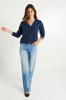 Gilet boutonné col V femme