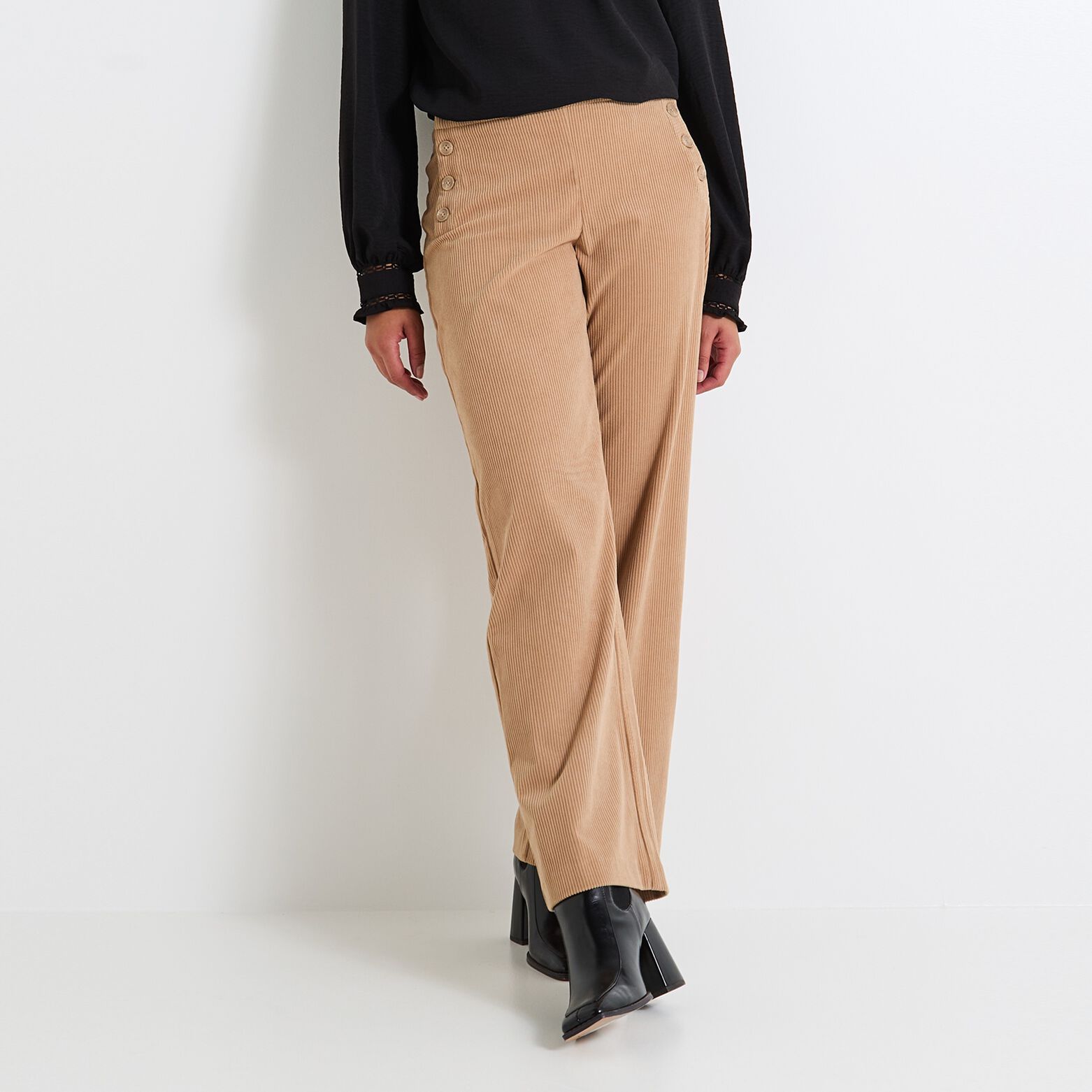 Pantalon velours femme