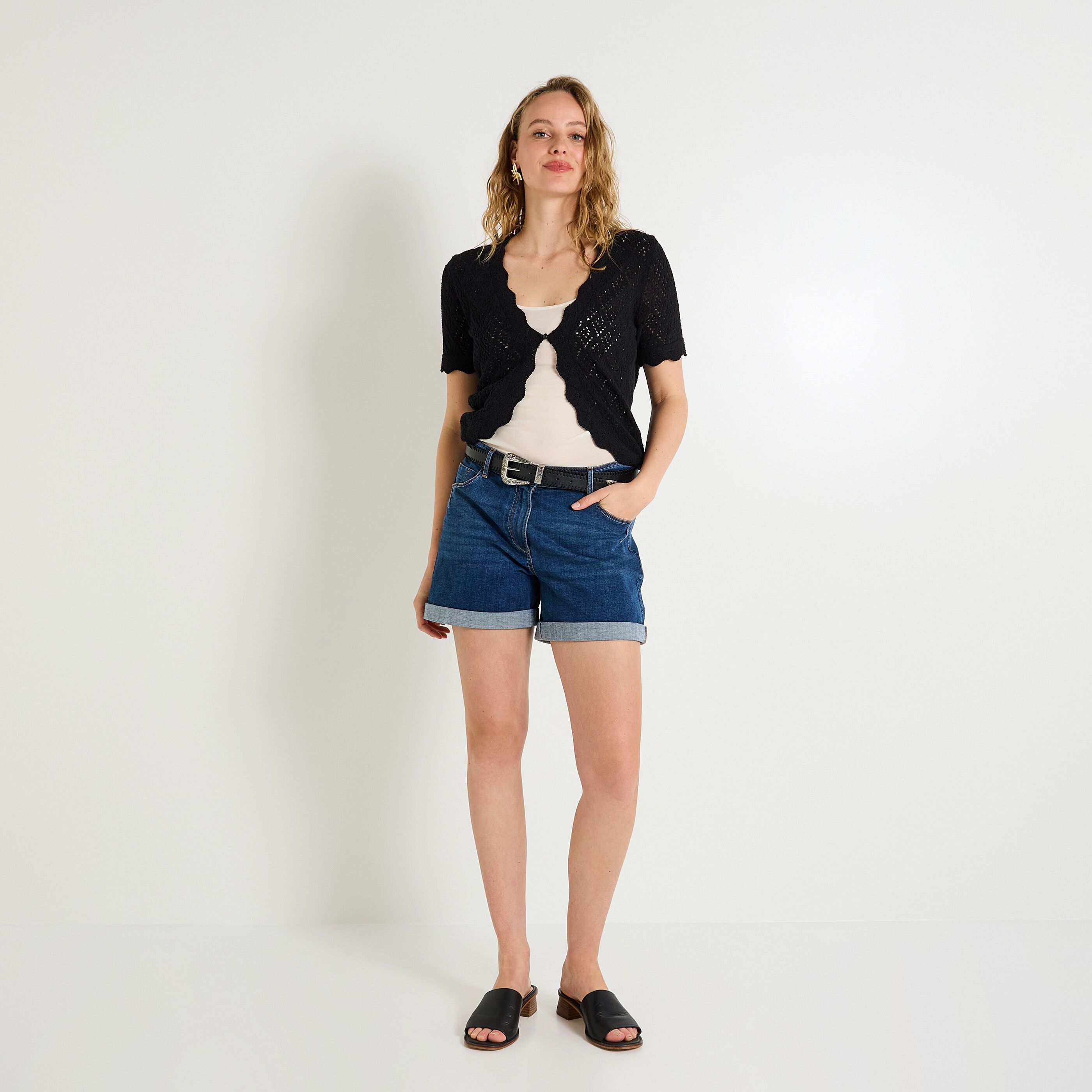 Gilet manches courtes femme