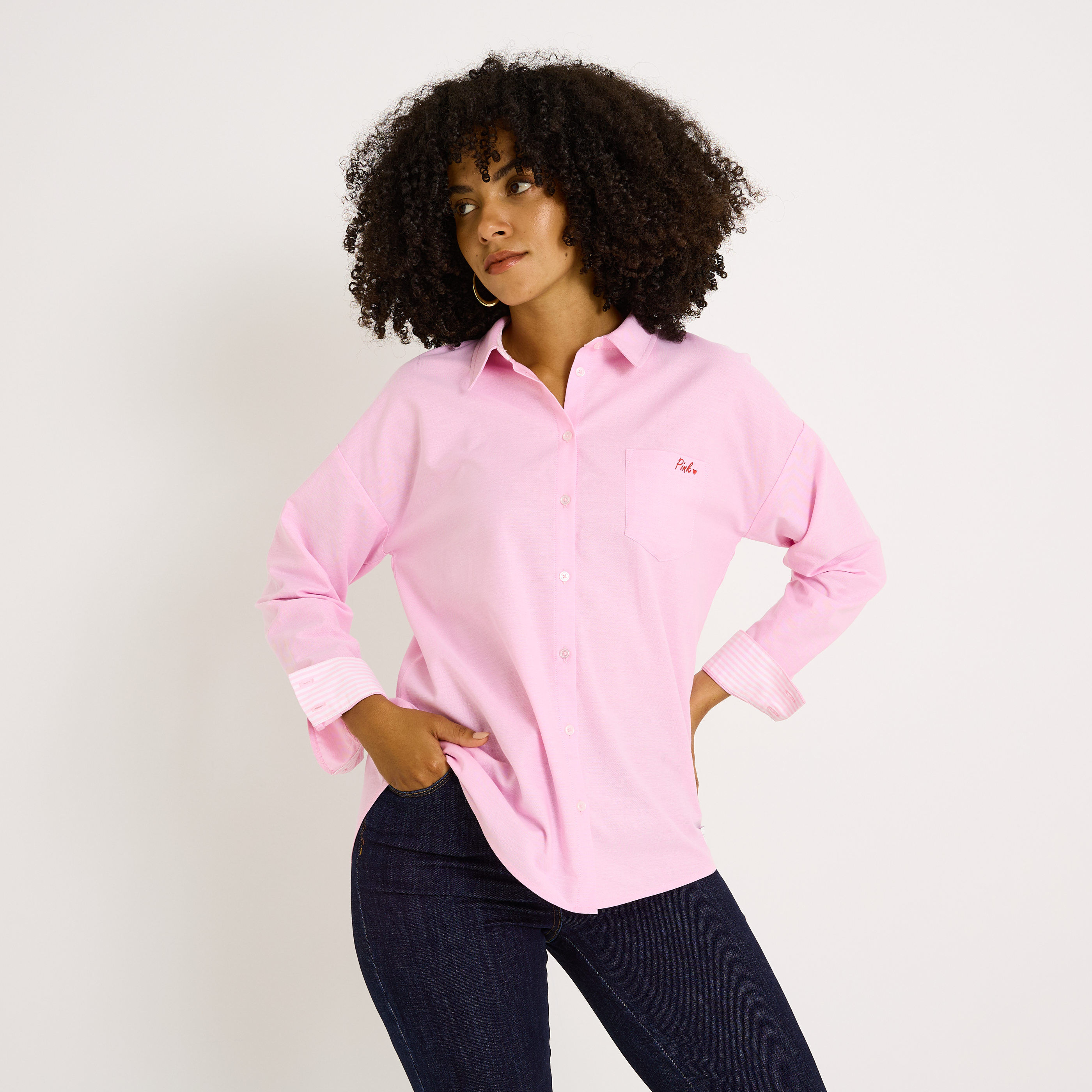 Chemise oversize unie femme