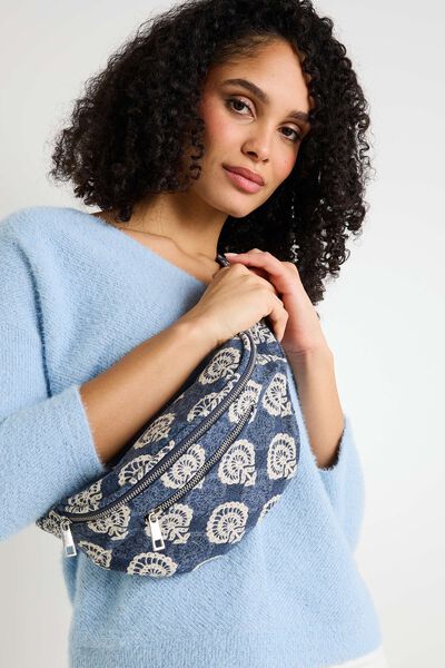 Sac banane en denim femme