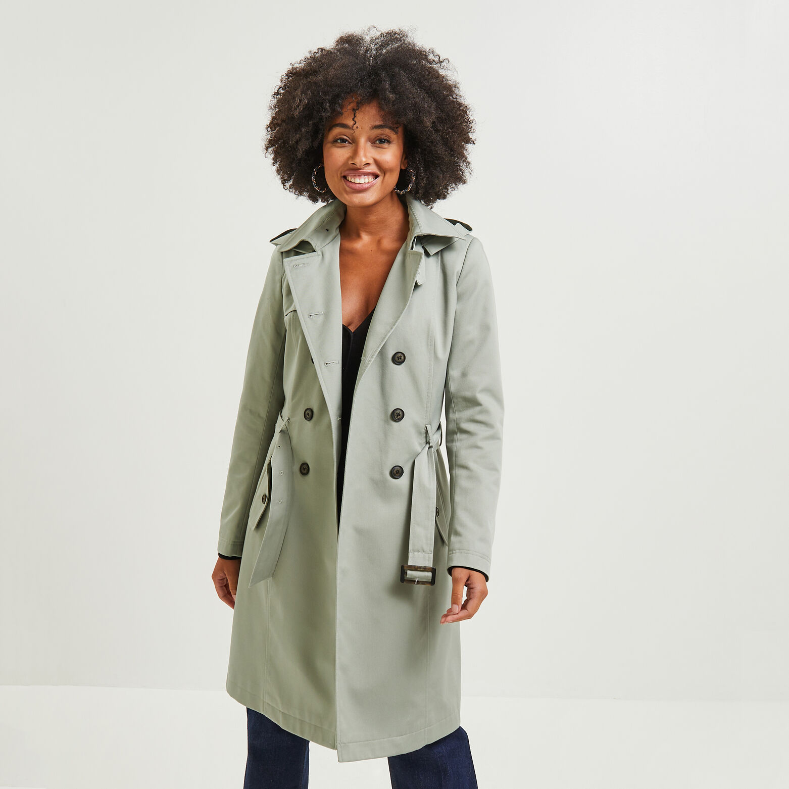 Trench long femme