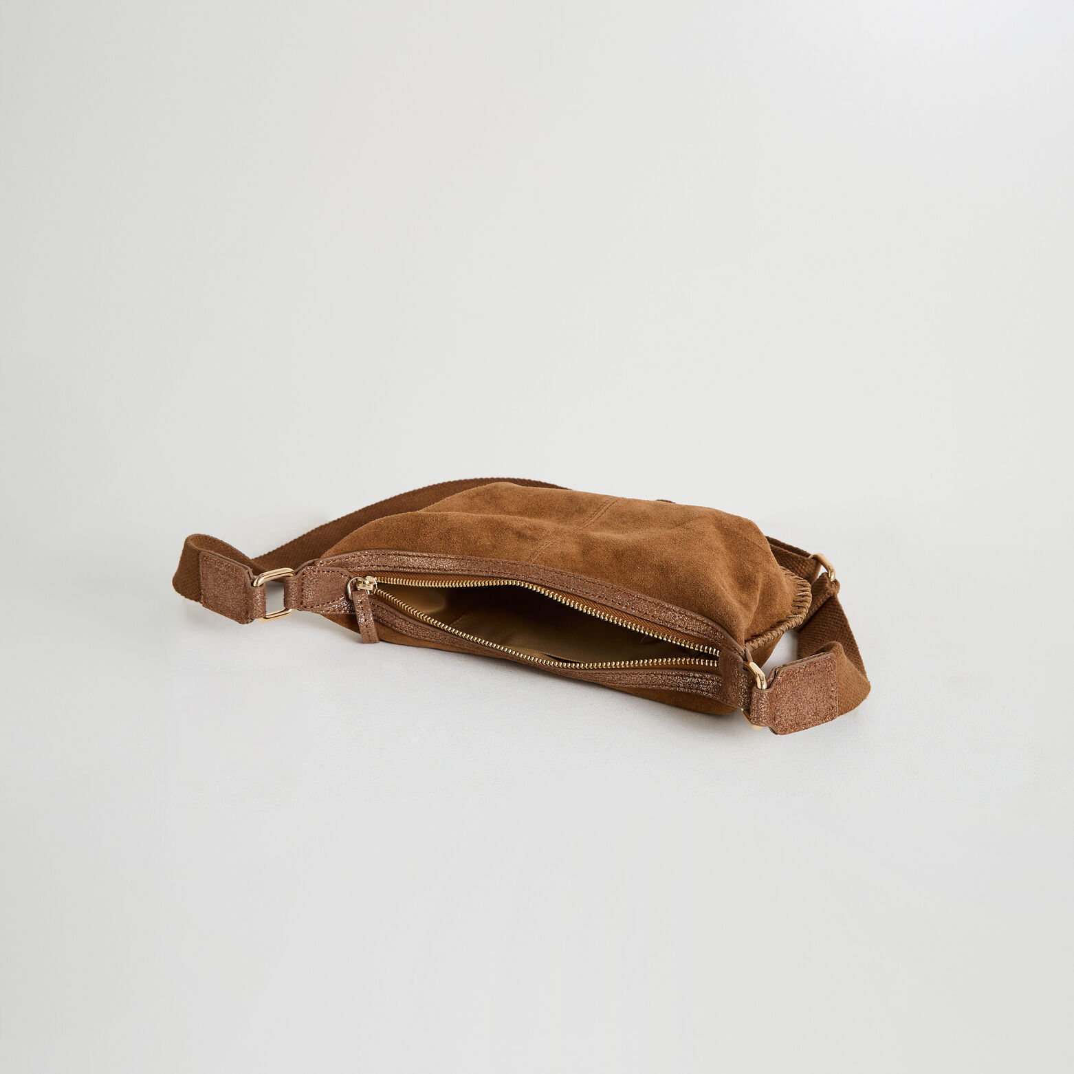 Petit sac besace bi-matière femme