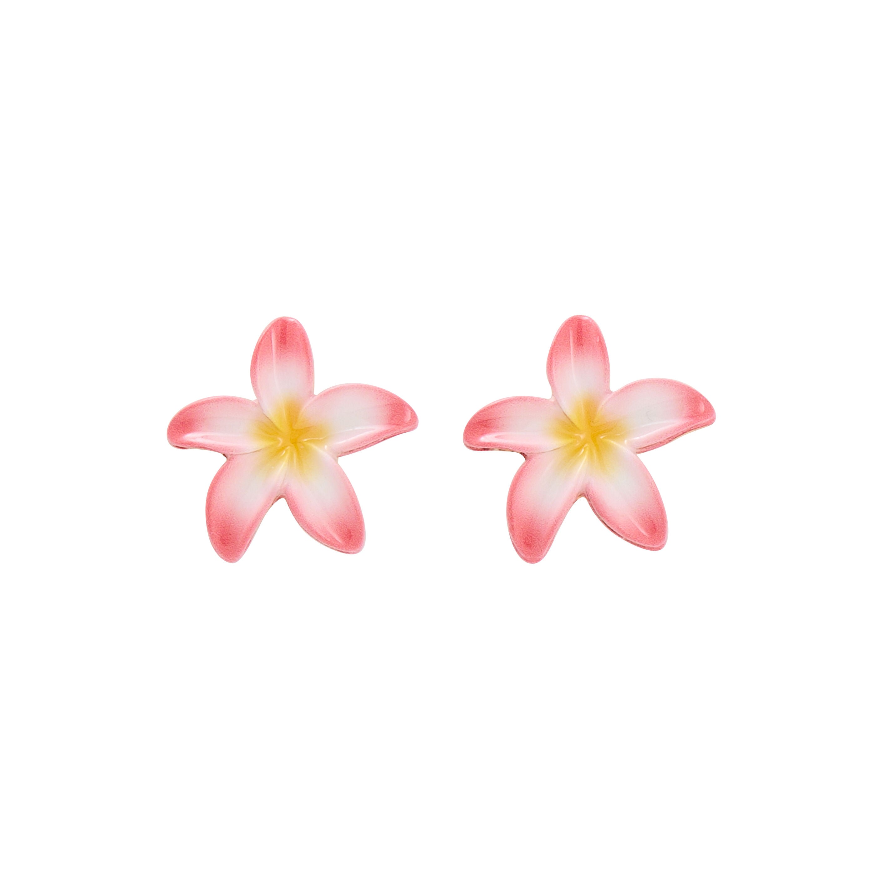 Boucles d&rsquo;oreilles fleur de tiar&eacute; femme