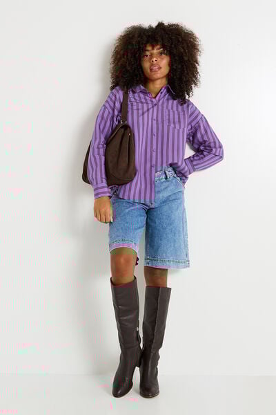 Chemise oversize rayée femme