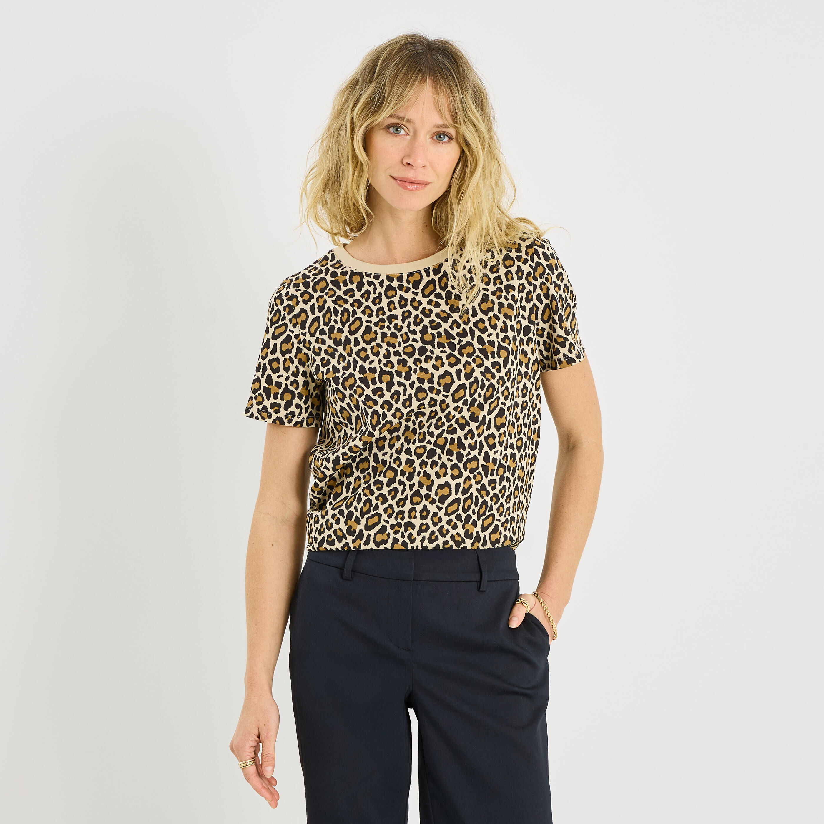 T-shirt imprim&eacute; animal femme