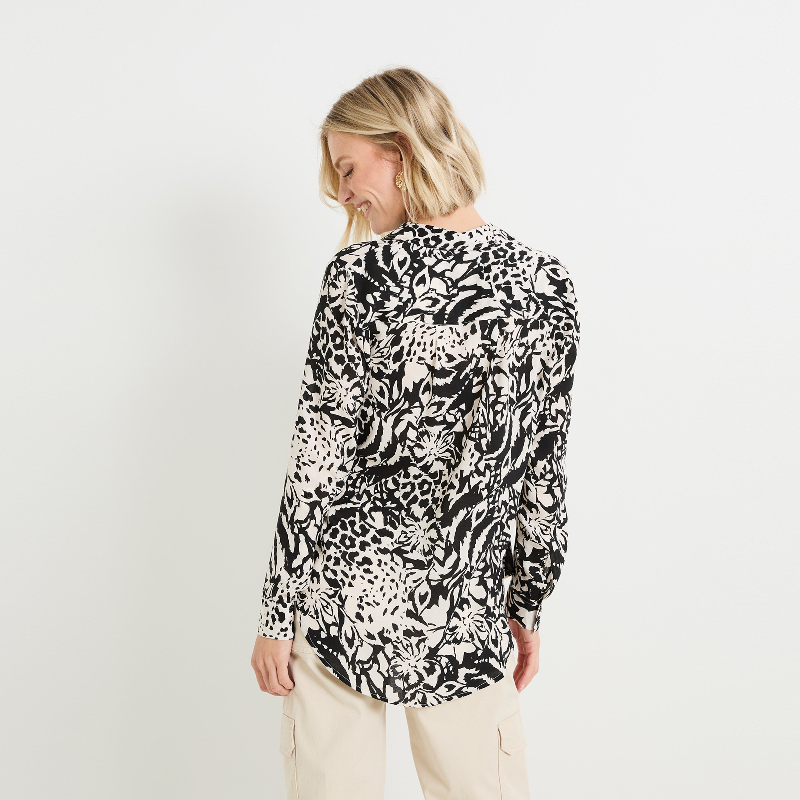 Chemise imprim&eacute;e femme
